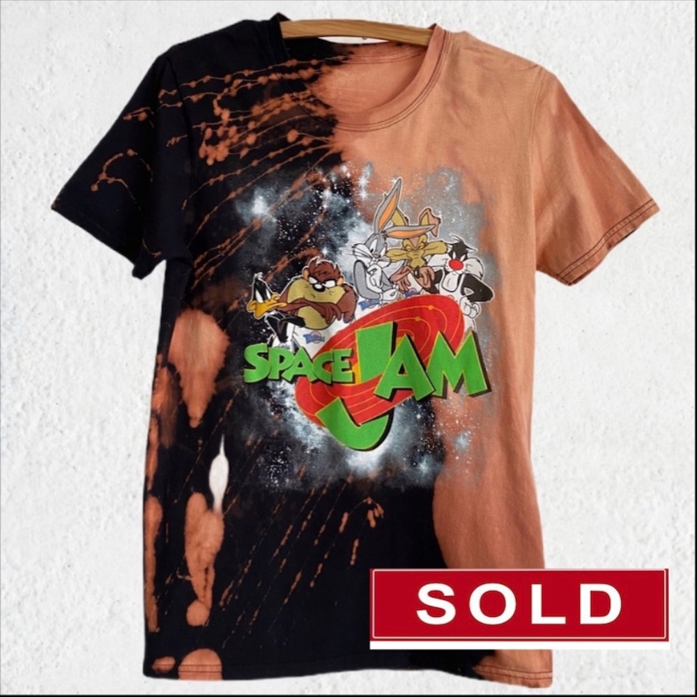 Space Jam Custom Tie Dye Bleach Small